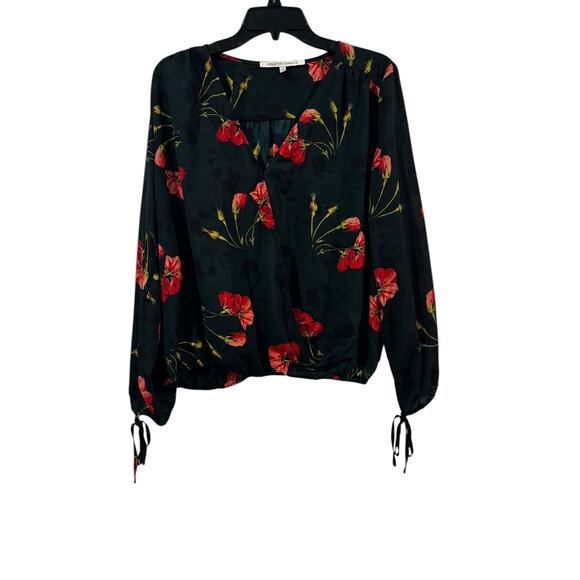 Collective Concepts Aimee Surplice Tie Sleeve Blouse Floral Romantic Women’s XLP - Picture 7 of 11
